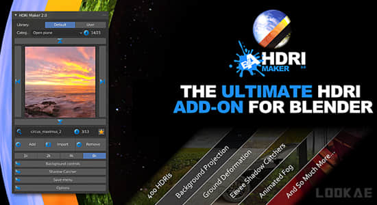 Blender插件-模拟制作HDRI环境场景效果 HDRi Maker V3.0.120+预设库-精品资源站