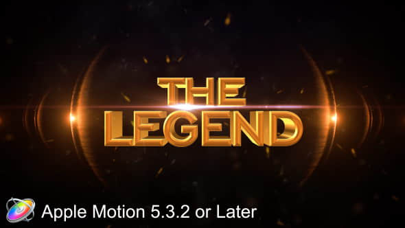 Apple Motion模板：大气火星粒子文字视频宣传片头 The Legend Cinematic-精品资源站