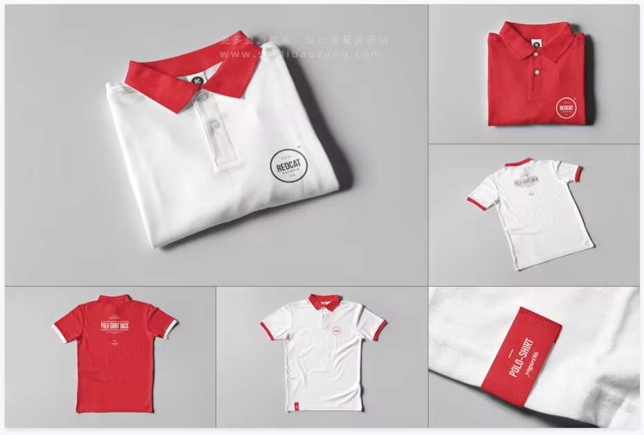 Polo衫PS样机模版Polo Shirt Mock-up-精品资源站