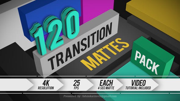 4K视频素材-132个图形遮罩蒙板转场动画素材 120 Transition Mattes Pack-精品资源站