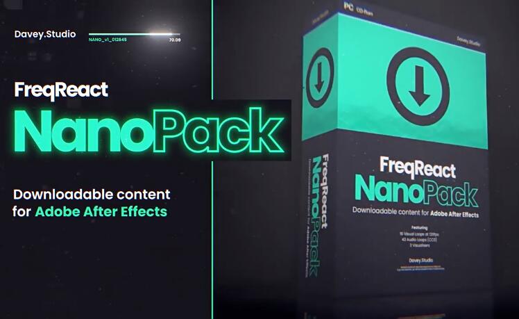 AE模板 音频可视化图形循环视觉效果 The Nano Pack