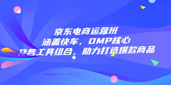 京东电商运营班：涵盖快车，DMP核心及各工具组合，助力打造爆款商品-精品资源站