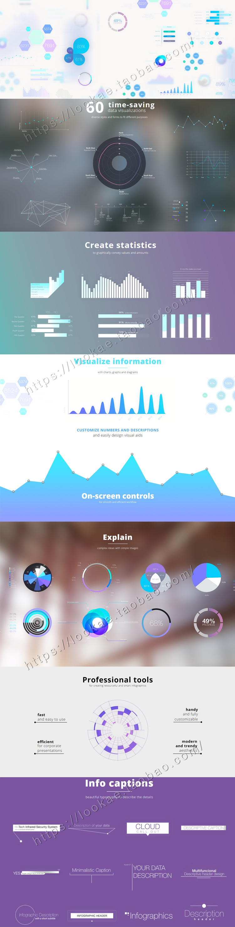 FCPX插件-60种公司企业信息数据图表动画 mInfographics V1+使用教程-LookAE.com FCPX插件-60种公司企业信息数据图表动画 mInfographics V1+使用教程