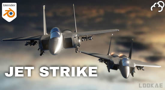 Blender插件-喷气式飞机模型生成工具 Aviation Jet Strike Addon V1.0-精品资源站