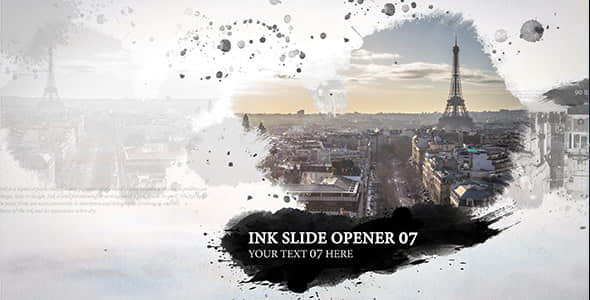 AE模板-中国风水墨图文展示片头 Ink Slide Opener-精品资源站