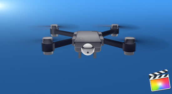 FCPX模板插件-航拍无人机LOGO动画片头 Drone Logo Reveal-精品资源站