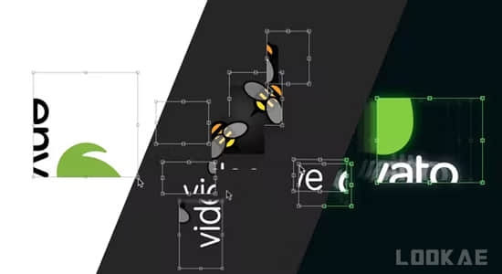 创意变换工具拖拉组合LOGO标志片头动画AE模板 Transform Tool Logo Reveal-精品资源站