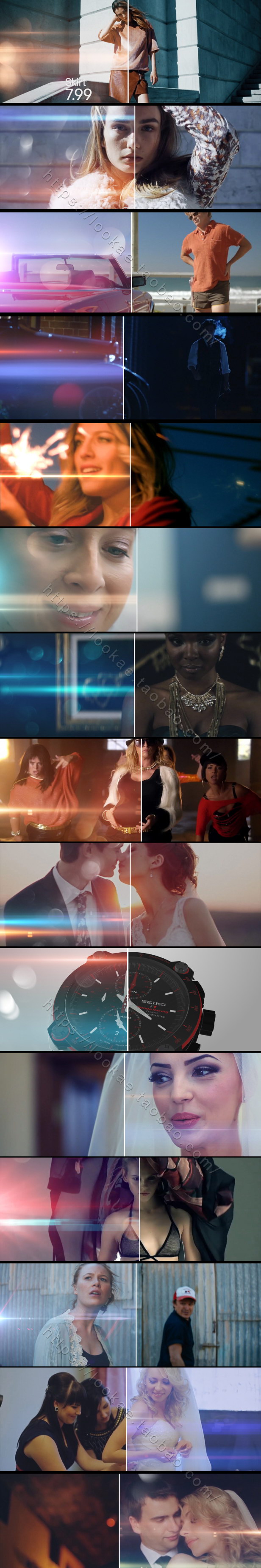 视频素材-15个漂亮唯美精致条纹光斑炫光动画4K视频素材