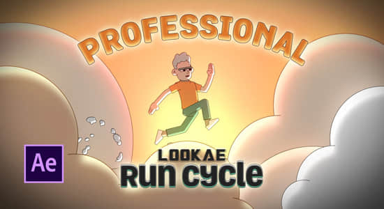 AE教程-专业2D运动跑步MG循环动画制作 Professional 2D Animation Run Cycles-精品资源站