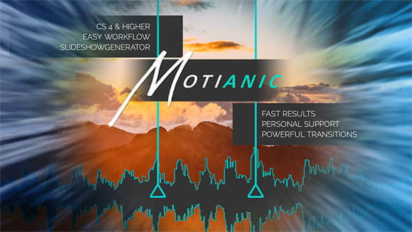 AE脚本+模板：音乐节奏剪辑图像转场效果 Motianic – Slideshow Creator-精品资源站