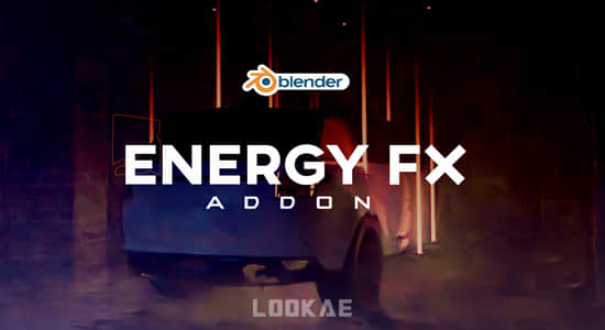 酷炫能量冲击波光线特效元素Blender插件 Energy FX-精品资源站