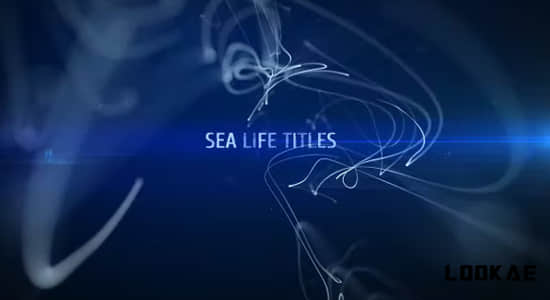 AE模板-唯美抽象粒子线条文字标题开场动画 Sea Titles-精品资源站