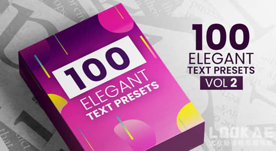 AE预设-100种优雅文字标题进入退出动画 第2季 Elegant Text Presets-精品资源站