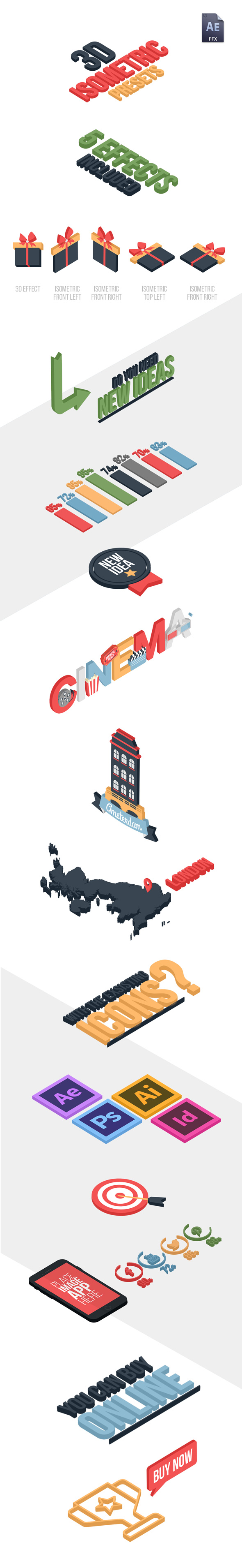 AE脚本+模板-2000个MG扁平化多类型Icon图标场景动画工具包 V17