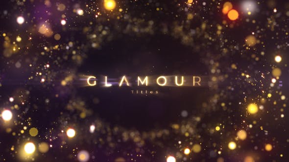 AE模板-金色闪耀粒子背景文字标题片头 Glamour Titles-精品资源站