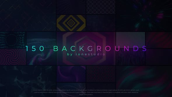 AE模板-150个漂亮彩色渐变图形背景循环动画 Loop Backgrounds-精品资源站