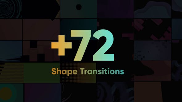 AE模板-72个漂亮时尚抽象图像遮罩MG转场动画 Shape Transitions Big Pack-精品资源站