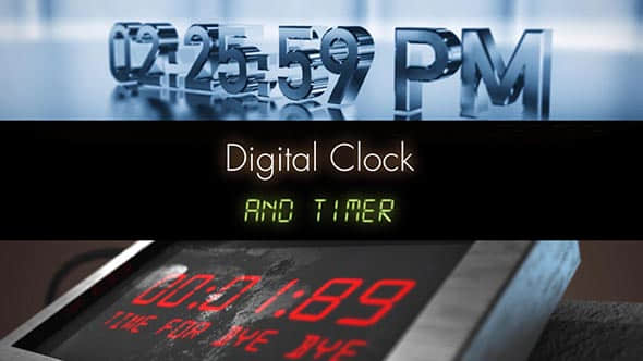 AE预设：数字时钟时间码预设动画 Time Presets 1.5-精品资源站