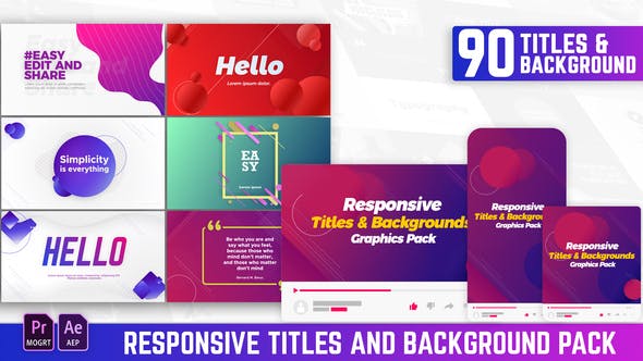AE/PR模板-自适应分辨率文字标题图形背景动画 Responsive Titles and Backgrounds Pack-精品资源站
