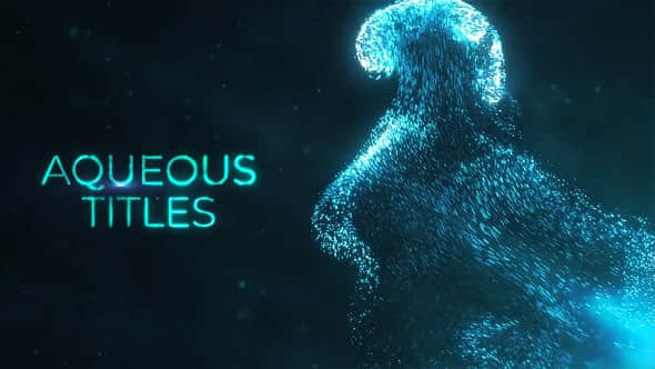 AE模板-抽象梦幻粒子背景文字标题片头 Aqueous Titles-精品资源站
