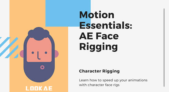 AE教程-二维卡通人物面部动作绑定MG动画制作(英文字幕) Motion Essentials After Effects Face Rigging-精品资源站