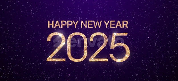 2025年60秒新年倒计时AE模板片头无需插件 Countdown