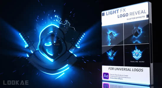 AE教程-图形LOGO标志能量电流光效描边特效制作 Motion Graphics Light FX Logo Reveal in After Effects-精品资源站