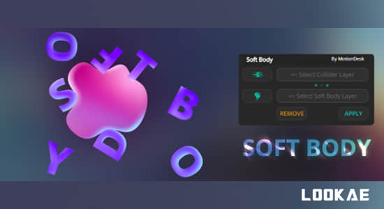 AE脚本-创建带有碰撞的弹性柔体对象 Soft Body v1.2-精品资源站