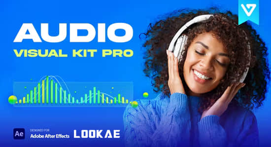 AE脚本-380种音频可视化海报封面歌词标题图形动画预设 Audio Visual Kit V1.1-精品资源站