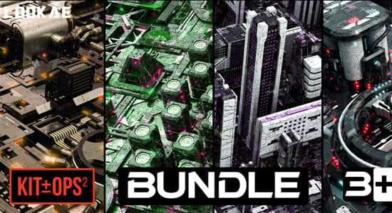 四套科幻风格三维模型包Blender预设 Dpack Bundle – Sci Fi Kitbash-精品资源站