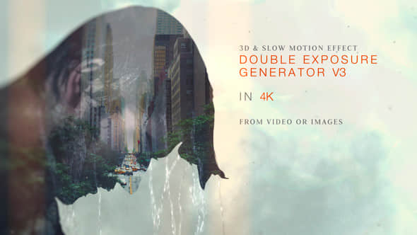 AE模板-画面多重曝光叠加图文展示效果生成工具包Double Exposure Generator V3-精品资源站
