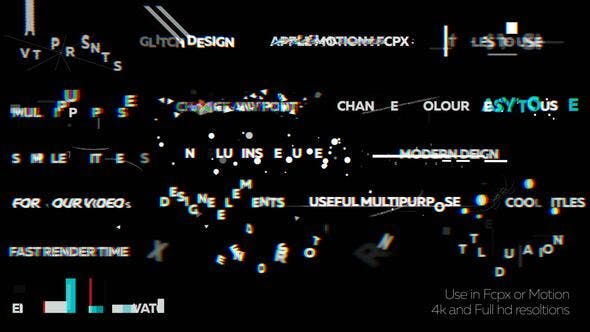 FCPX插件-19个画面像素损坏干扰文字标题动画 Glitch Titles 2-精品资源站