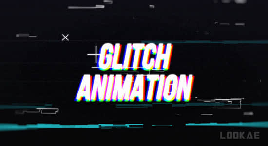 制作故障干扰毛刺文字标题特效动画AE教程 Creating Glitch Animation-精品资源站