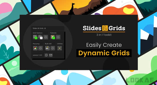 AE脚本-创建动态网格幻灯片视频墙展示动画 Slides & Grids V1.0+使用教程-精品资源站