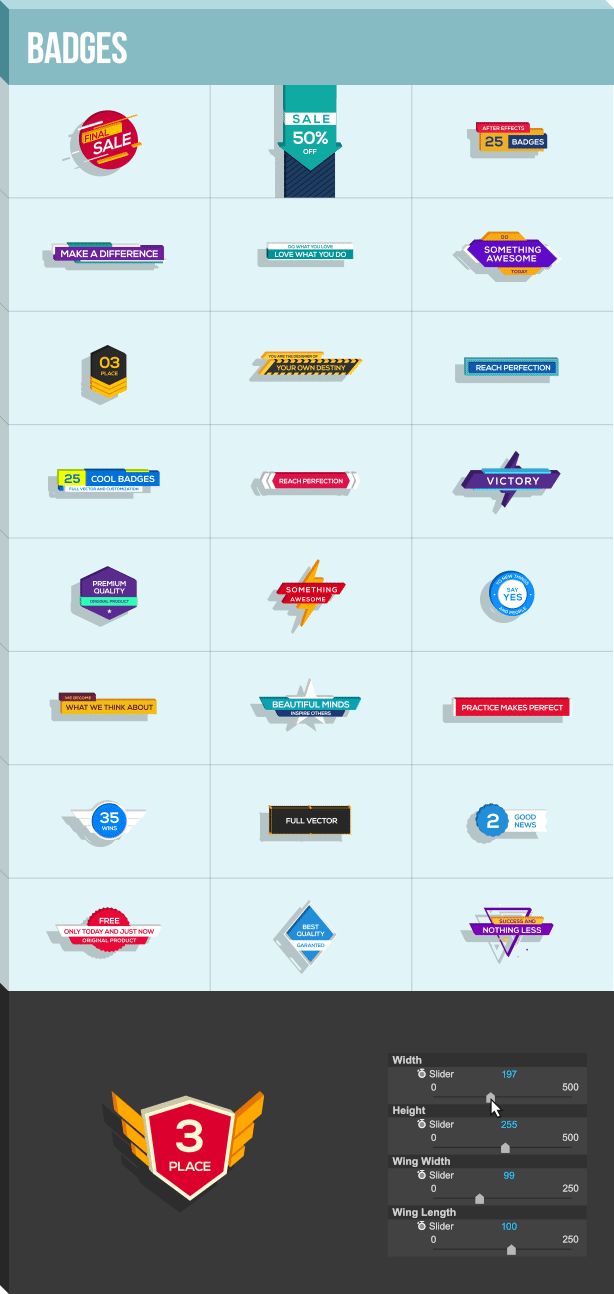 AE脚本-1850种超级豪华文字标题图形背景运动预设MG动画元素 V1.9.11 Win/Mac