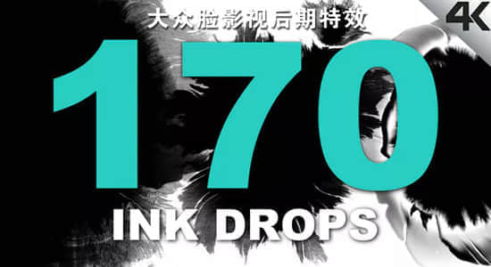 视频素材-170个水墨滴落晕开扩散动画4K视频素材 Ink-精品资源站
