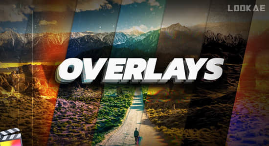 FCPX插件-50种图形光效粒子阴影复古刮痕纹理混合叠加动画效果 Overlays-精品资源站