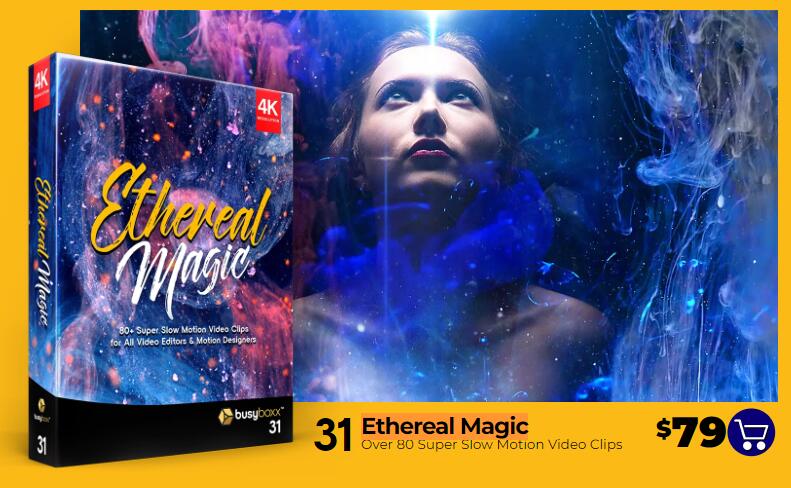 4K视频素材 85个抽象空灵飘逸烟雾流体运动4K慢动作 Ethereal Magic