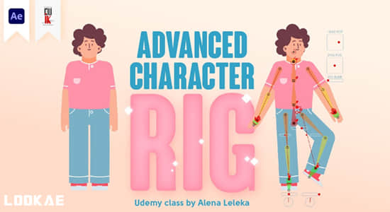 AE教程-学习使用Duik脚本制作MG人物角色动作绑定 (英文字幕) Udemy – How to Set Advanced Character Rig With DUIK in After Effects-精品资源站