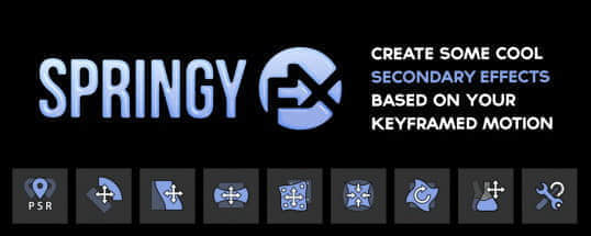 AE脚本：MG卡通弹跳动画制作工具 AEscripts SpringyFX v1.0.0 + 使用教程-精品资源站
