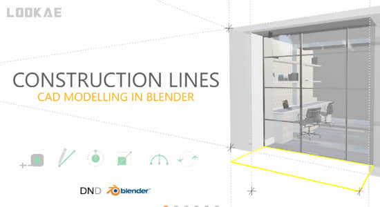 Blender插件-仿CAD风格施工线建模工具 Construction Lines v0.9.692 – Accurate Cad Modelling Add-On For Blender-精品资源站