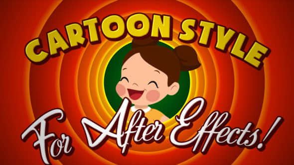AE脚本：卡通风格文字元素制作 Cartoon Style-精品资源站