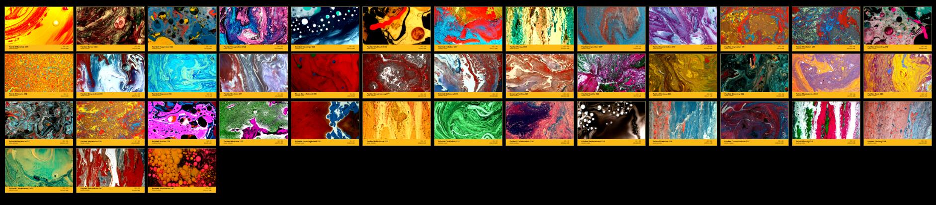 4K视频素材 134个微观特写流体油漆流动慢动作特效4K动画Oil Paint