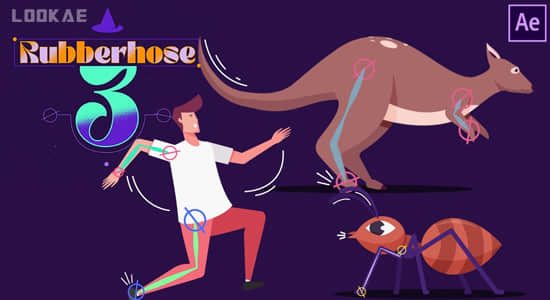 中文版AE脚本-卡通人物关节骨骼绑定联动弹跳MG动画工具 Rubberhose 3.1.0+使用教程-精品资源站