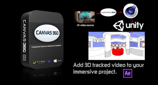 AE脚本-VR全景视觉合成工具 Aescripts Canvas 360 Pro v1.61-精品资源站