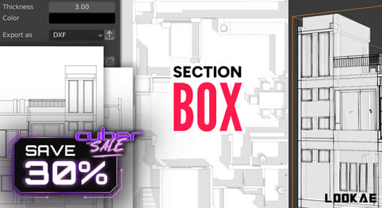 Blender插件-三维模型立体横截面框选可视化工具 Section Box V2.0.6-精品资源站