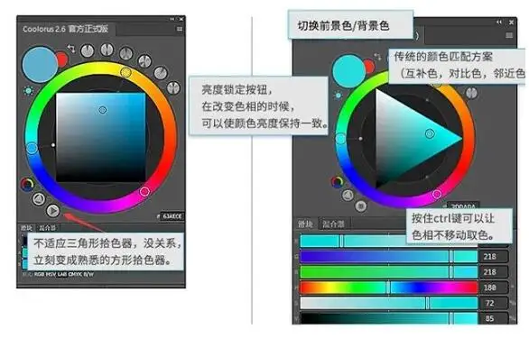 Coolorus 2.6色环调色PS插件设计师必备工具