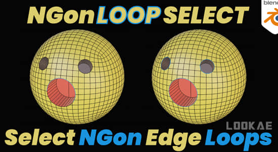 线条边缘选择Blender插件 Ngon Loop Select V3.1.0-精品资源站