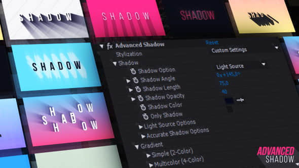 AE预设：高级长投影效果 Advanced Shadow-精品资源站