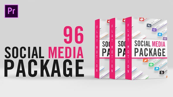 PR模板-96个社交媒体图标字幕条动画 Social Media Lower Thirds Package-精品资源站